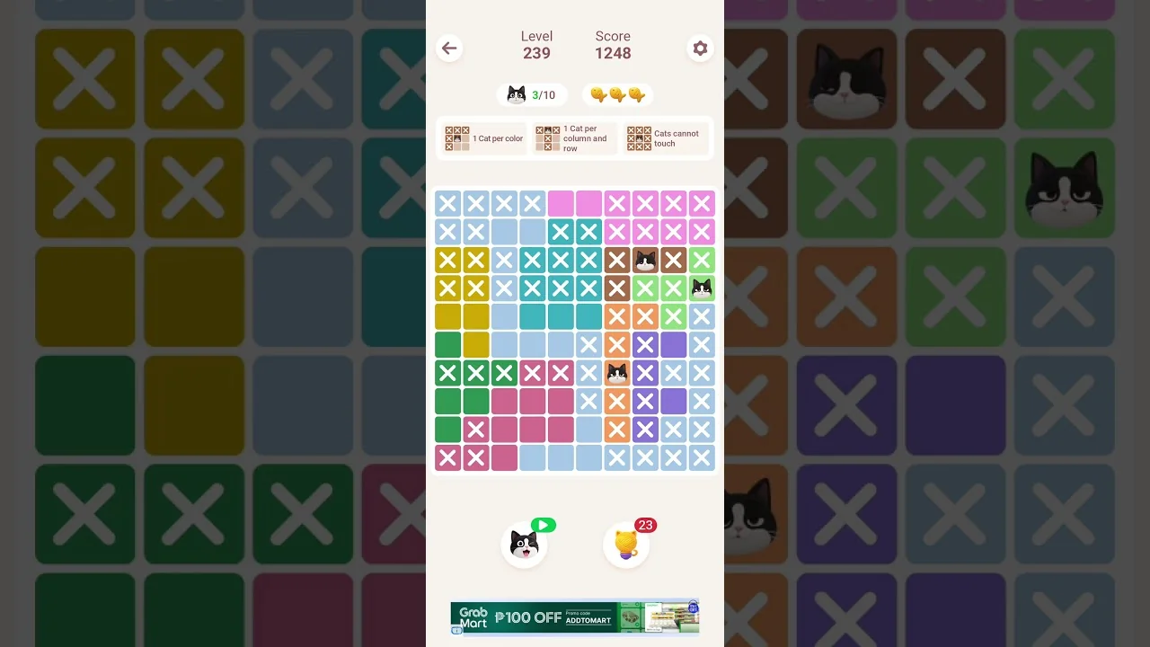 Meowdoku Level 239 board layout