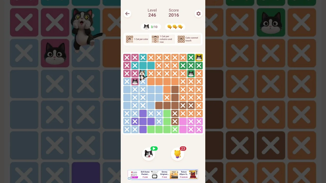 Meowdoku Level 246 board layout