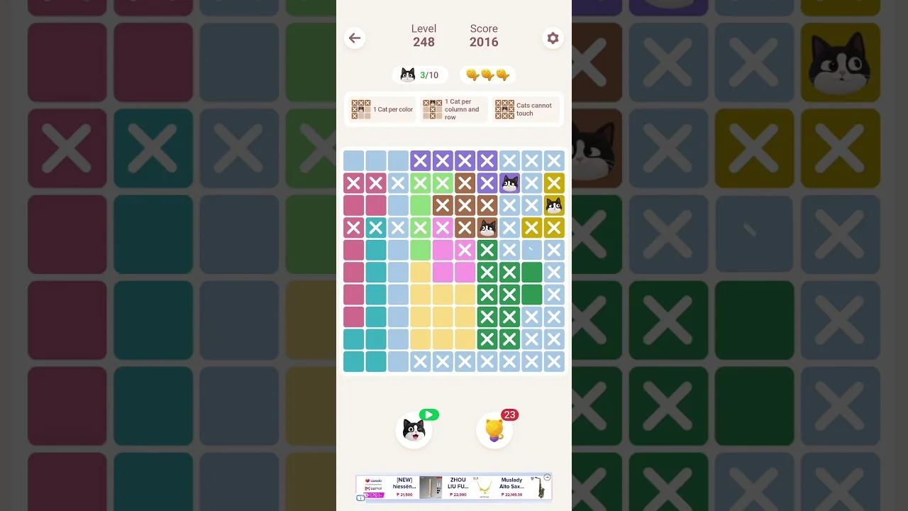 Meowdoku Level 248 board layout