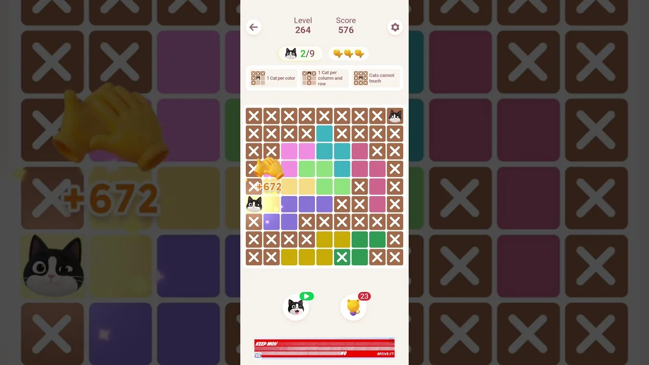 Meowdoku Level 264 board layout