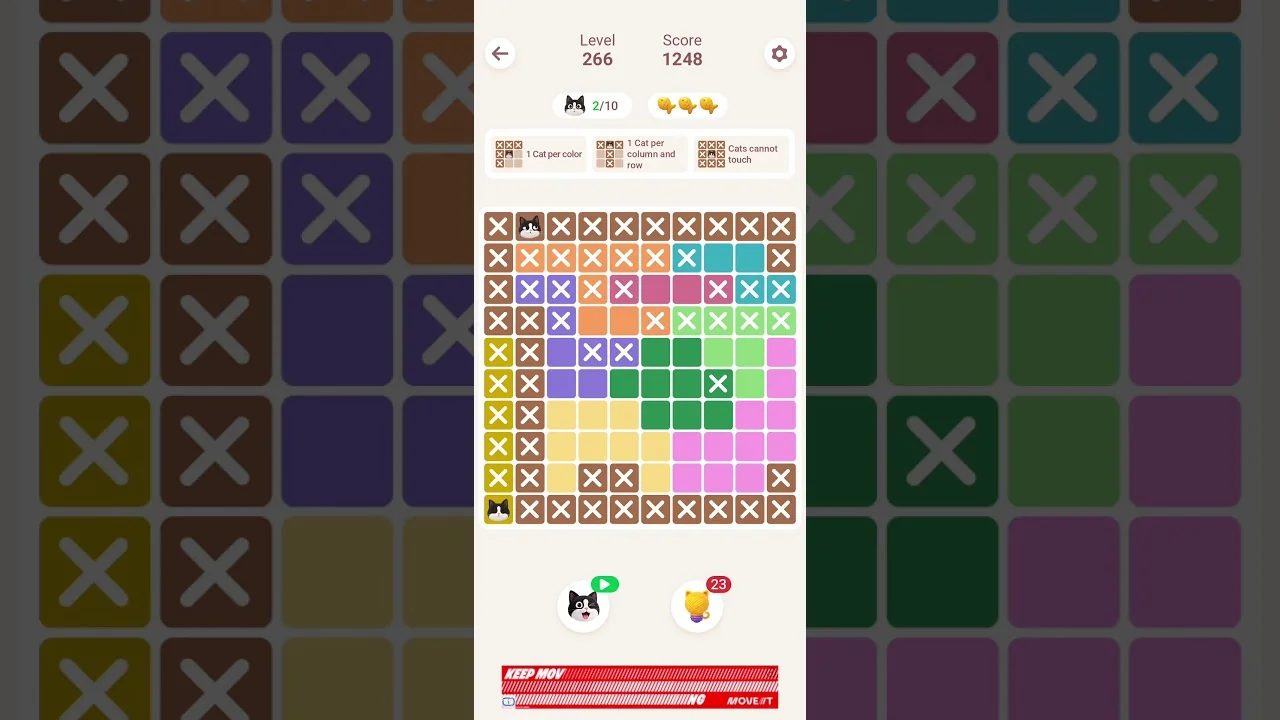 Meowdoku Level 266 board layout