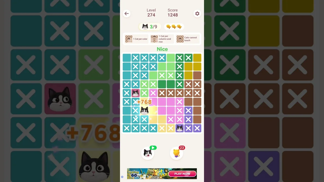Meowdoku Level 274 board layout