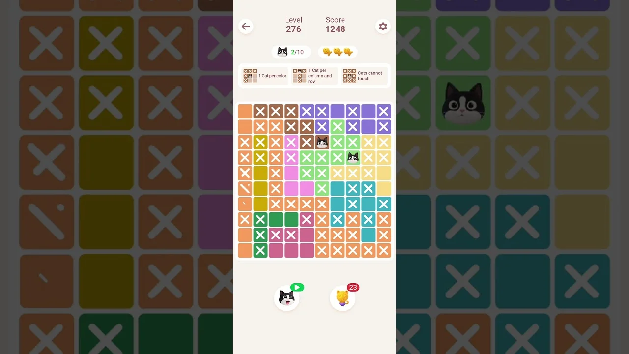 Meowdoku Level 276 board layout