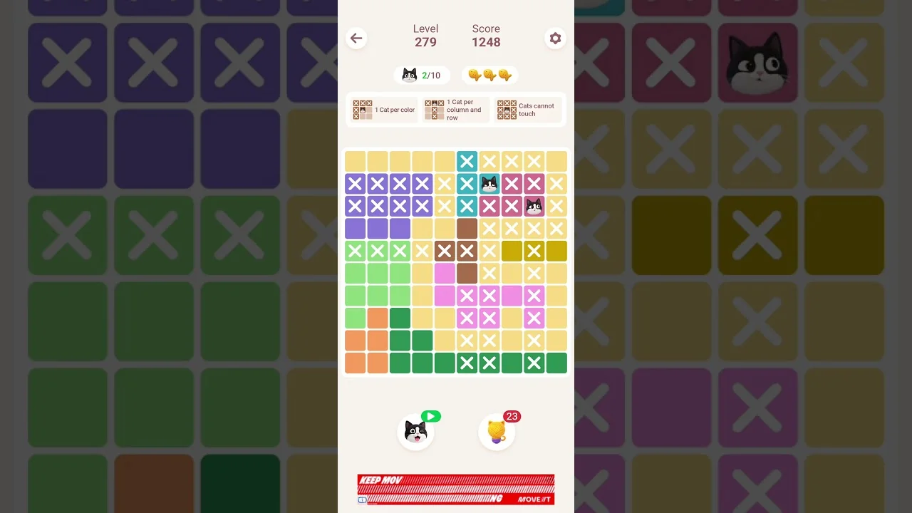 Meowdoku Level 279 board layout