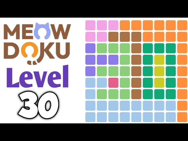 Meowdoku Level 30 board