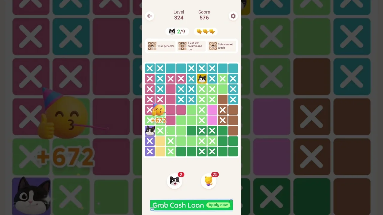 Meowdoku Level 324 board layout
