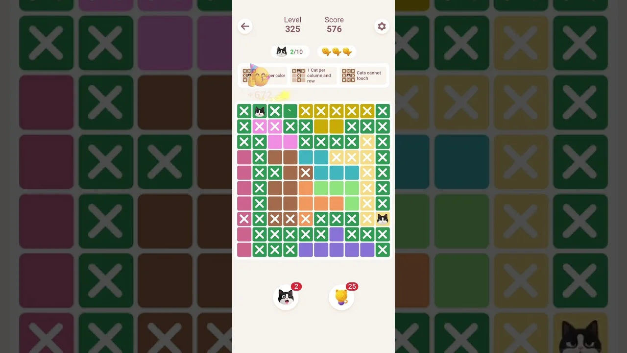 Meowdoku Level 325 board layout