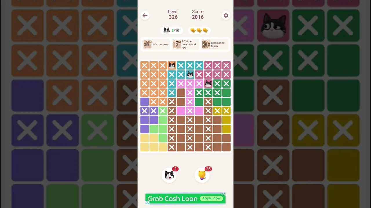 Meowdoku Level 326 board layout