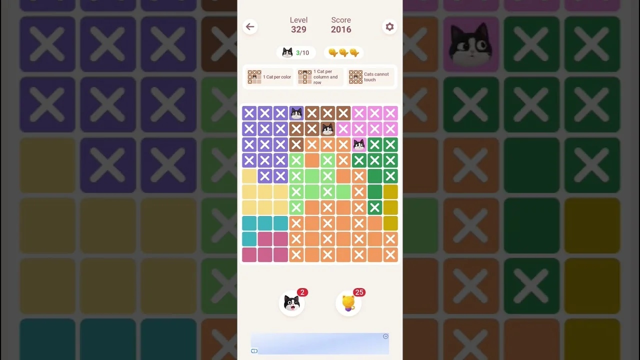 Meowdoku Level 329 board layout