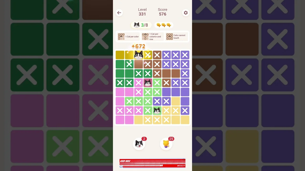 Meowdoku Level 331 board layout