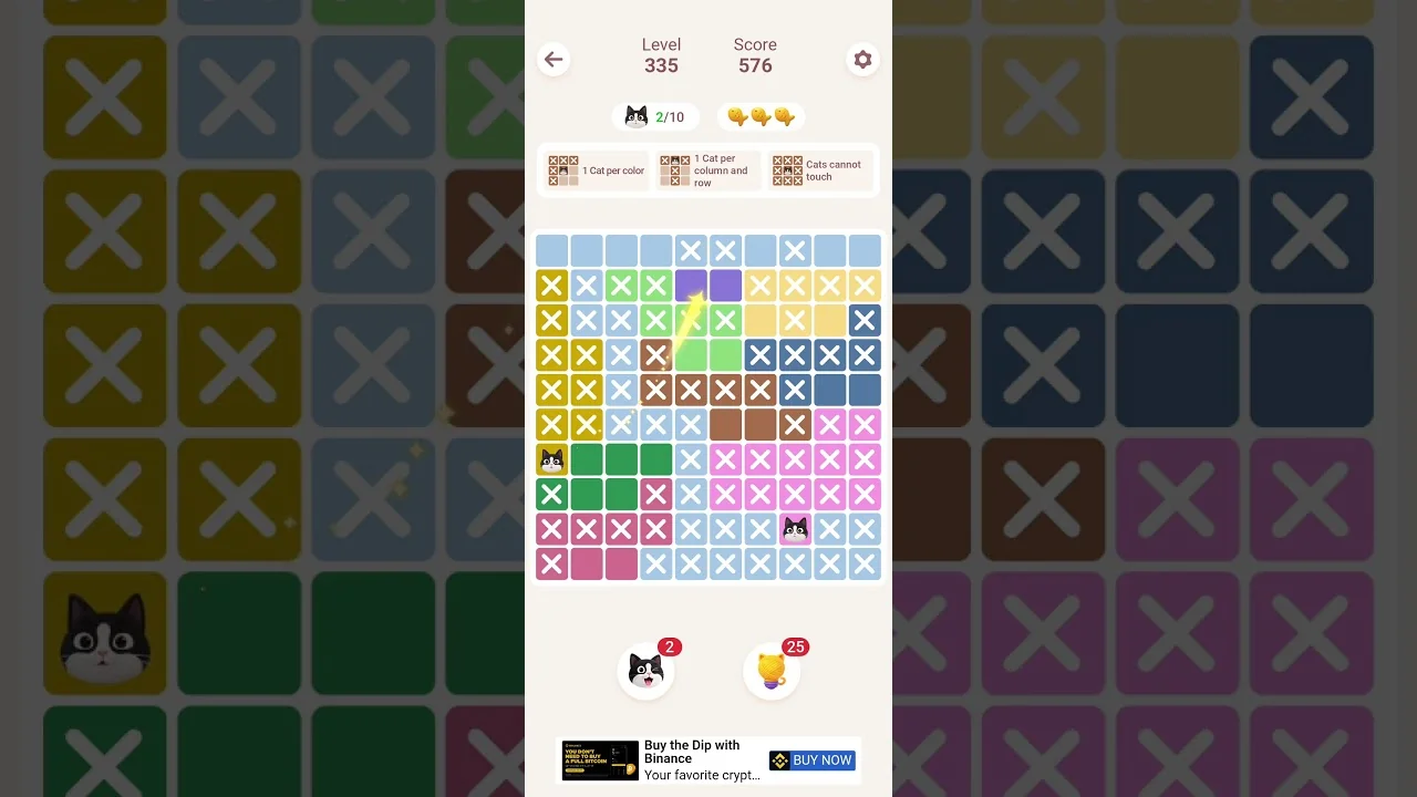 Meowdoku Level 335 board layout