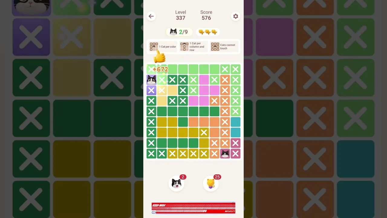 Meowdoku Level 337 board layout
