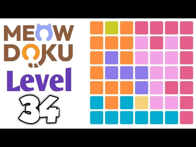 Meowdoku Level 34 board layout