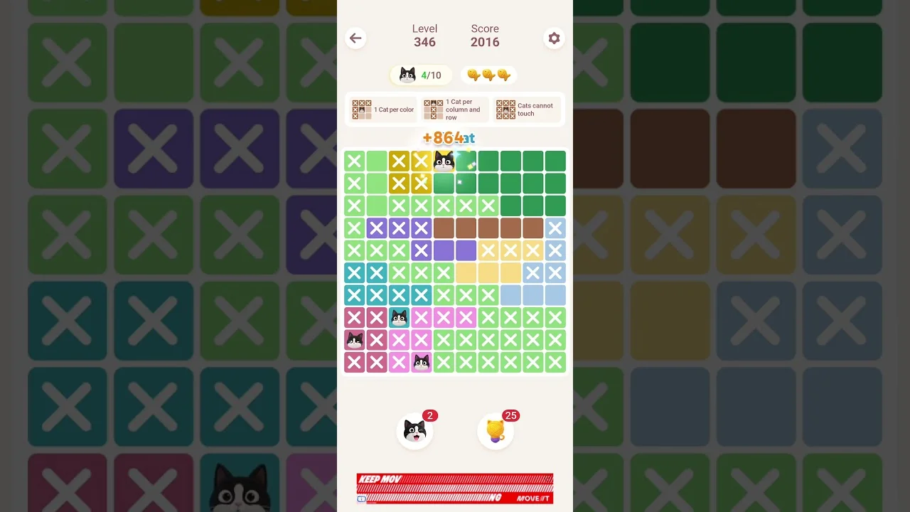 Meowdoku Level 346 board layout