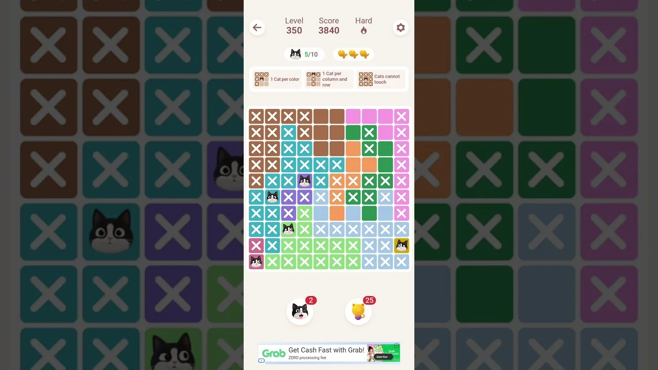 Meowdoku Level 350 board layout