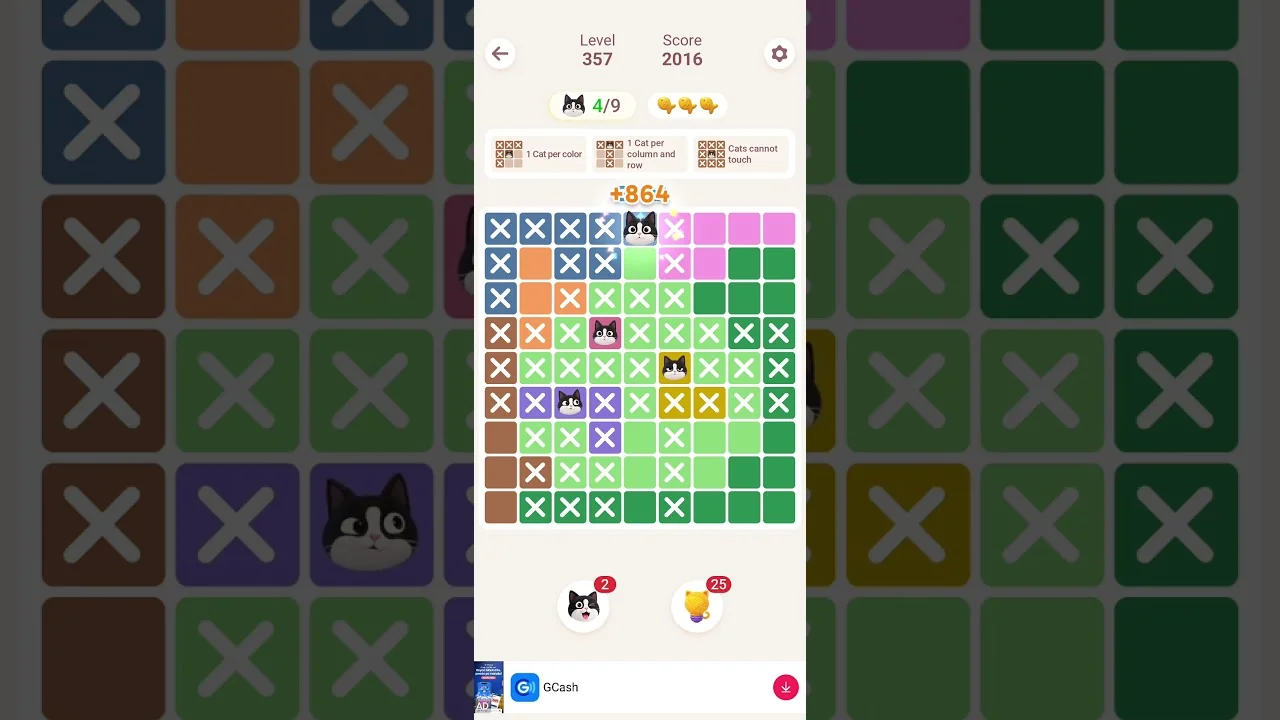 Meowdoku Level 357 board layout
