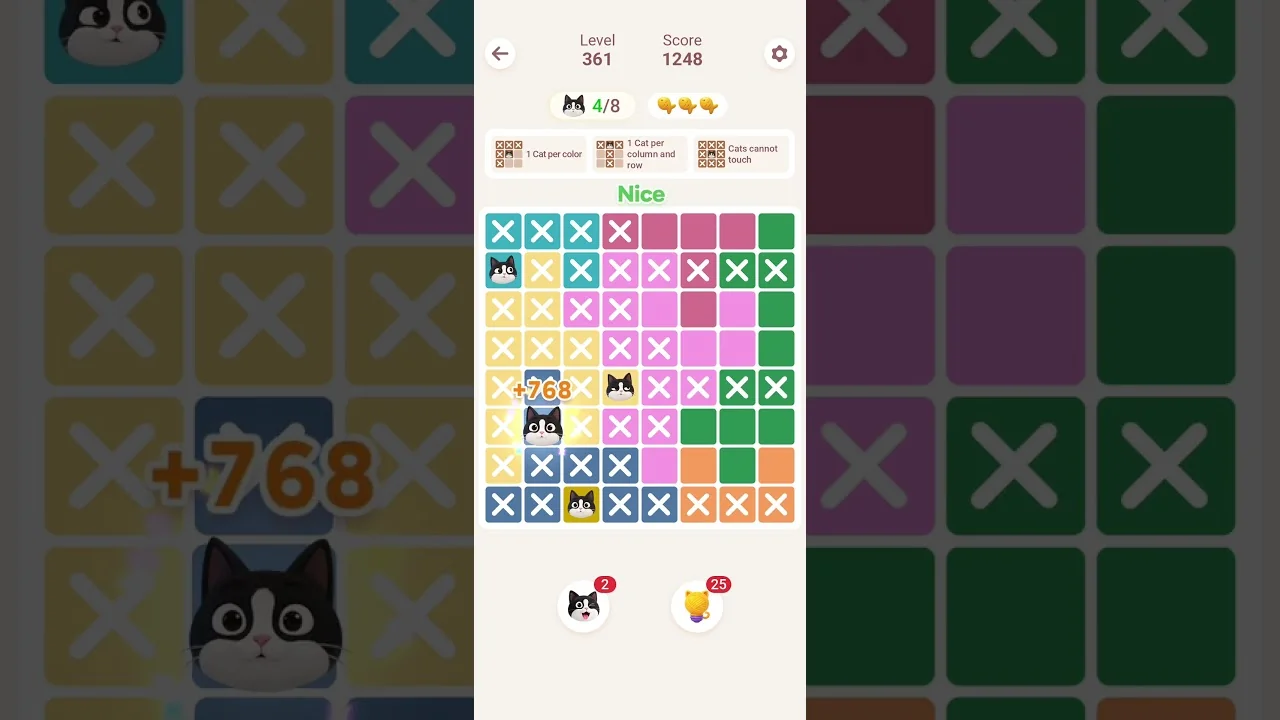 Meowdoku Level 361 board layout