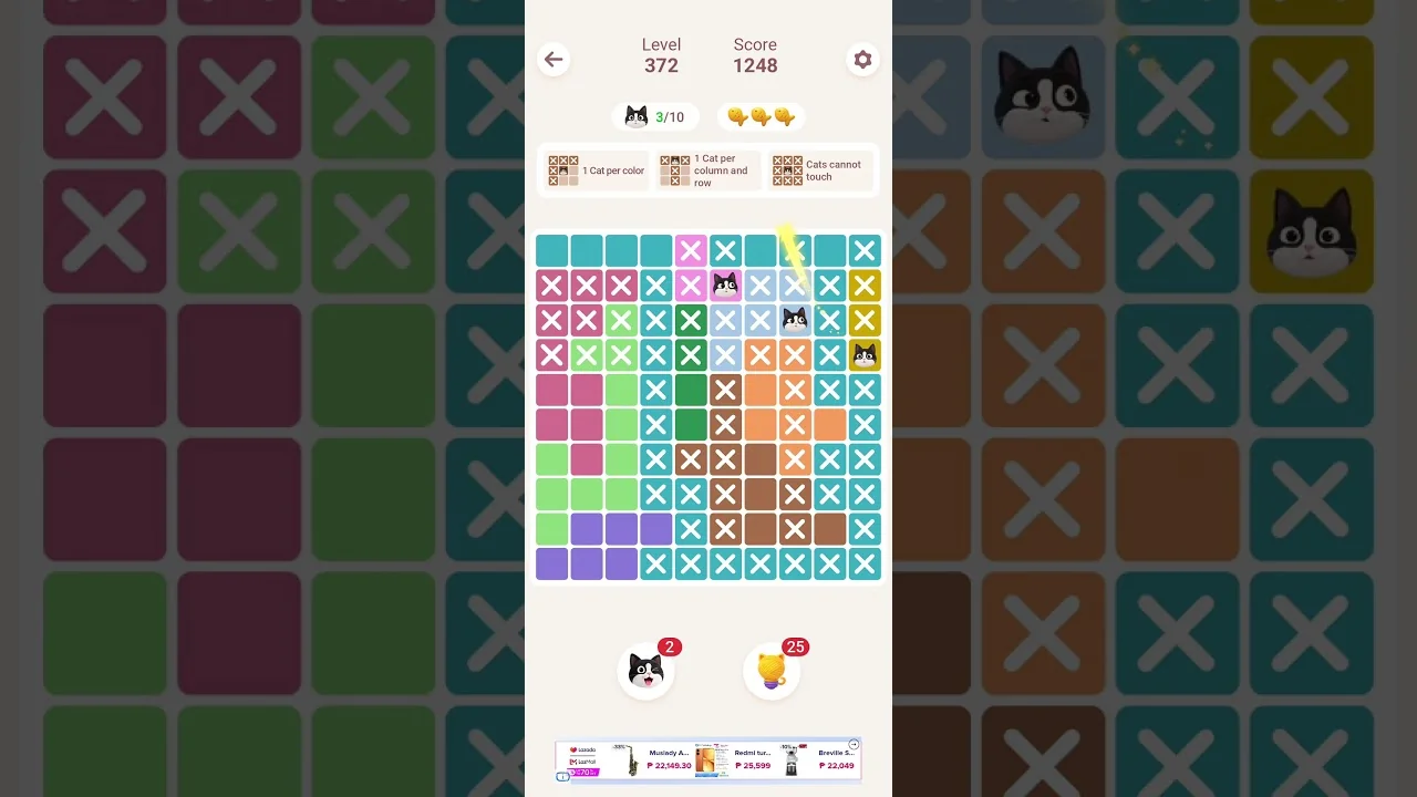 Meowdoku Level 372 board layout