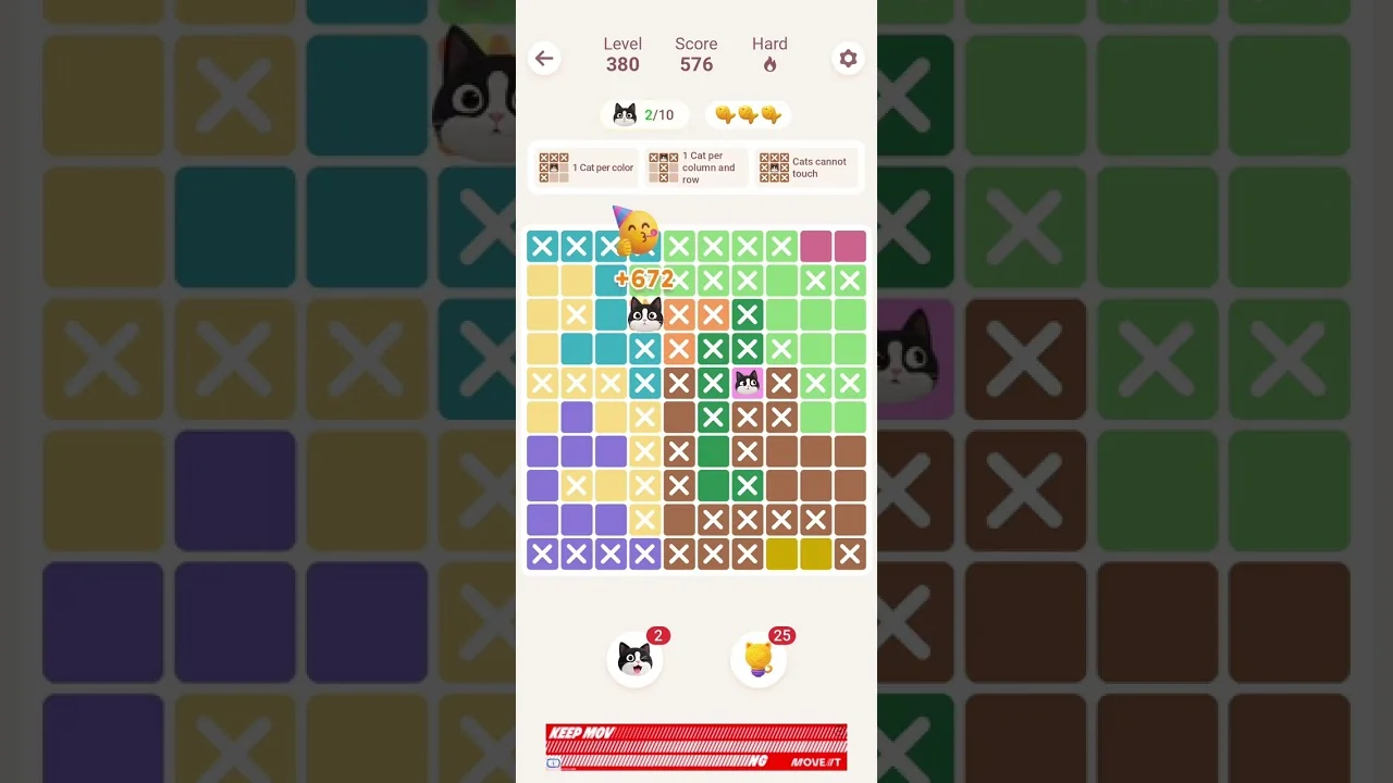 Meowdoku Level 380 board layout