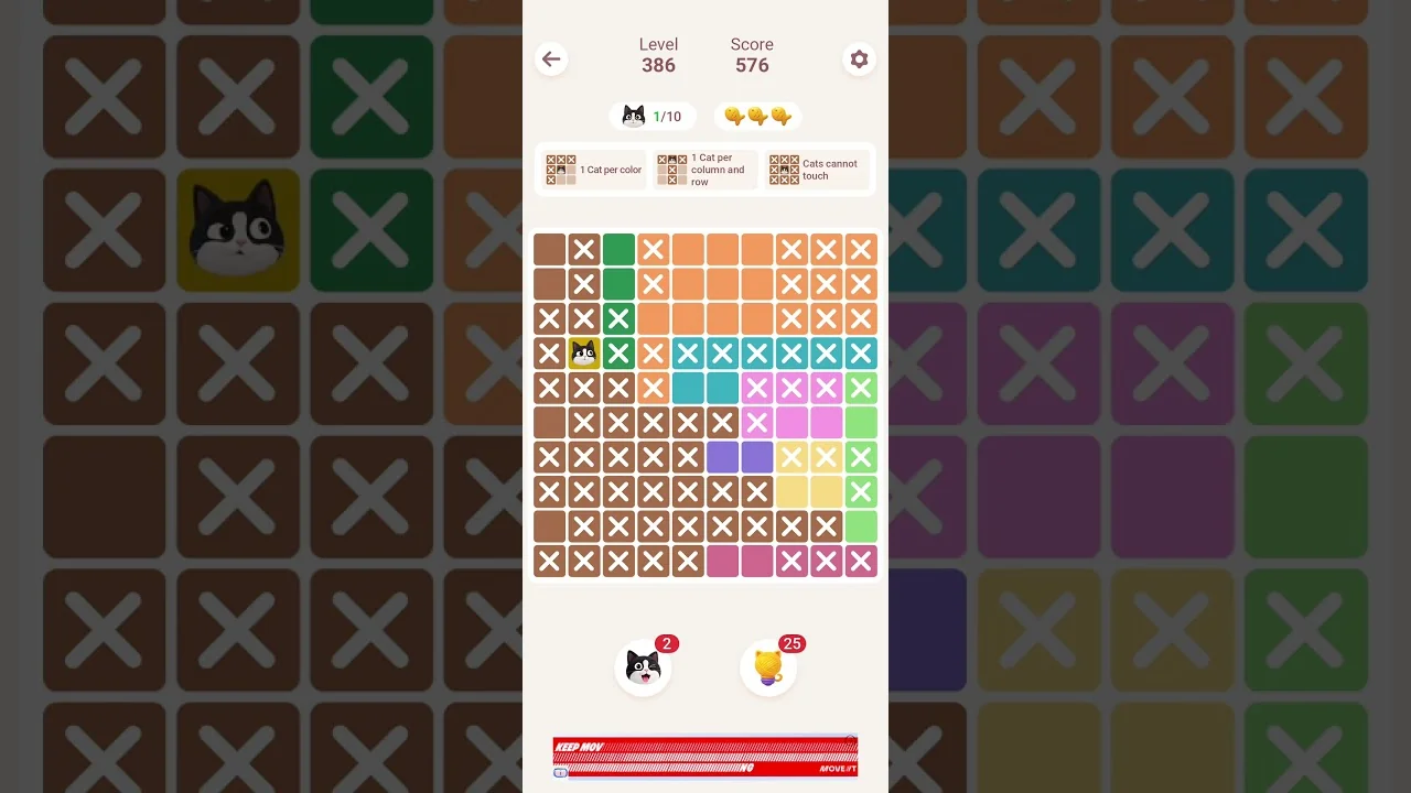 Meowdoku Level 386 board layout