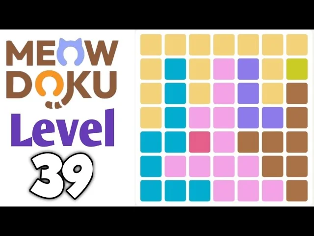 Meowdoku Level 39 board layout