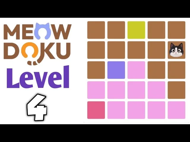 Meowdoku Level 4 board