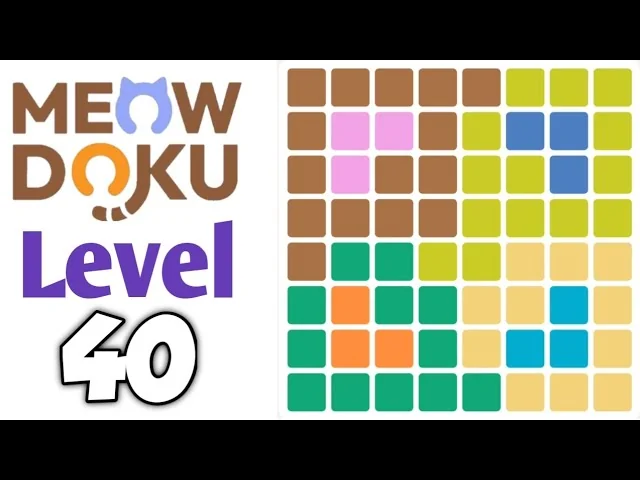Meowdoku Level 40 board layout
