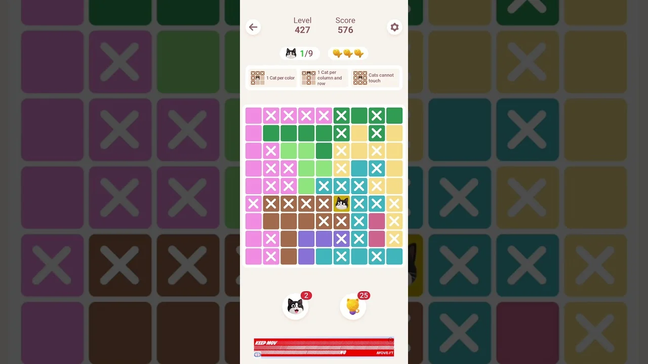 Meowdoku Level 427 board layout