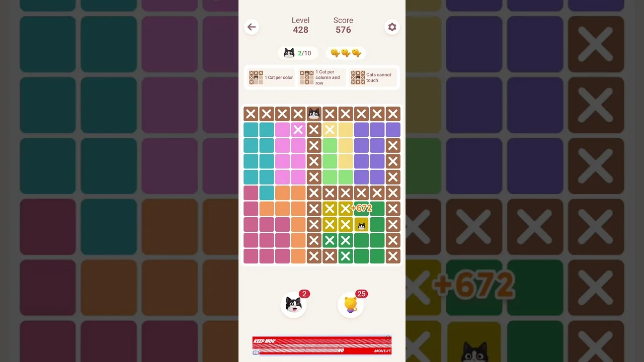 Meowdoku Level 428 board layout