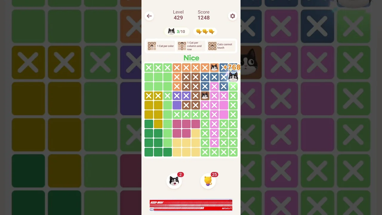 Meowdoku Level 429 board layout