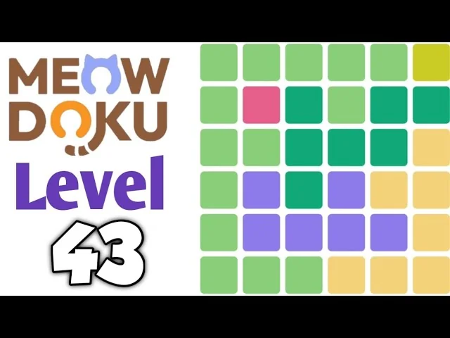 Meowdoku Level 43 board layout