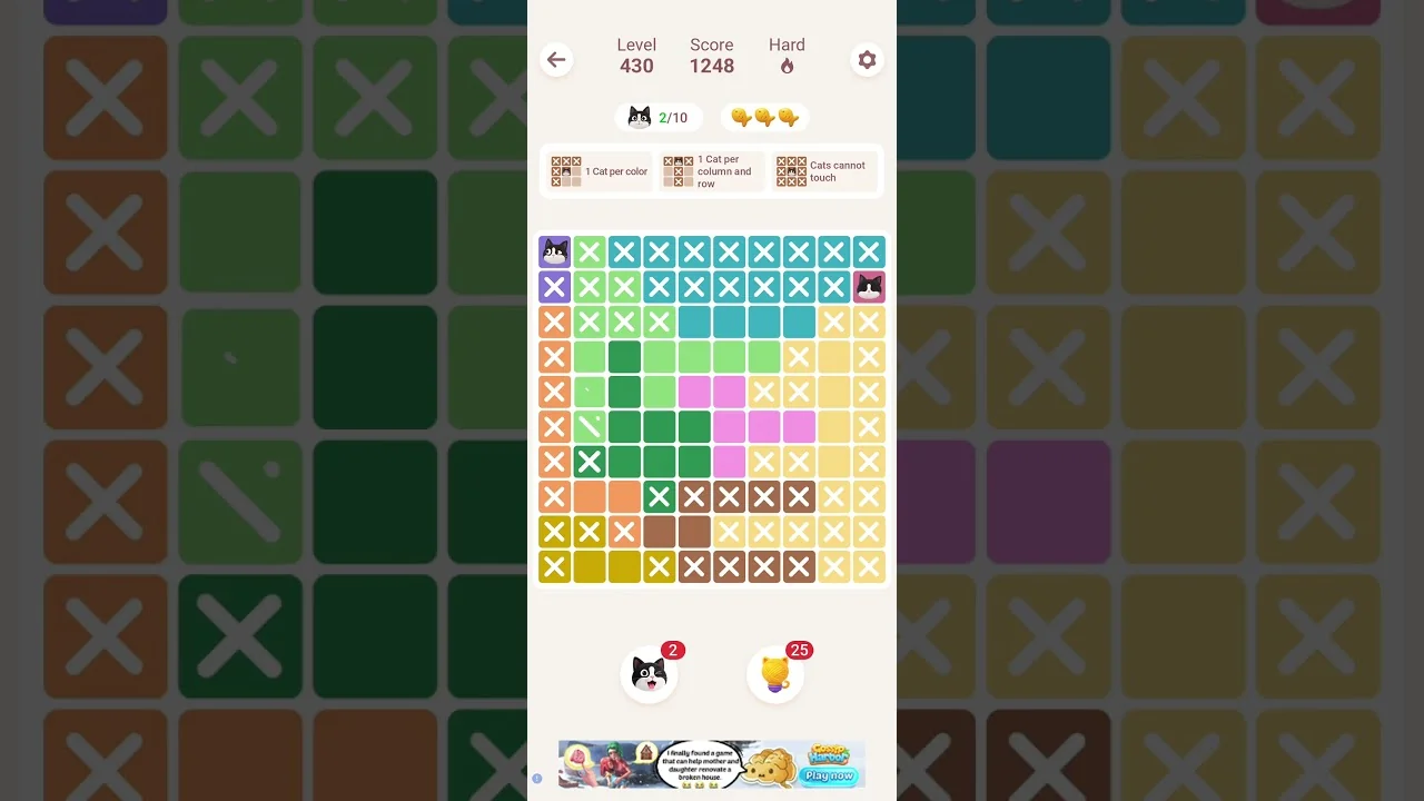 Meowdoku Level 430 board layout