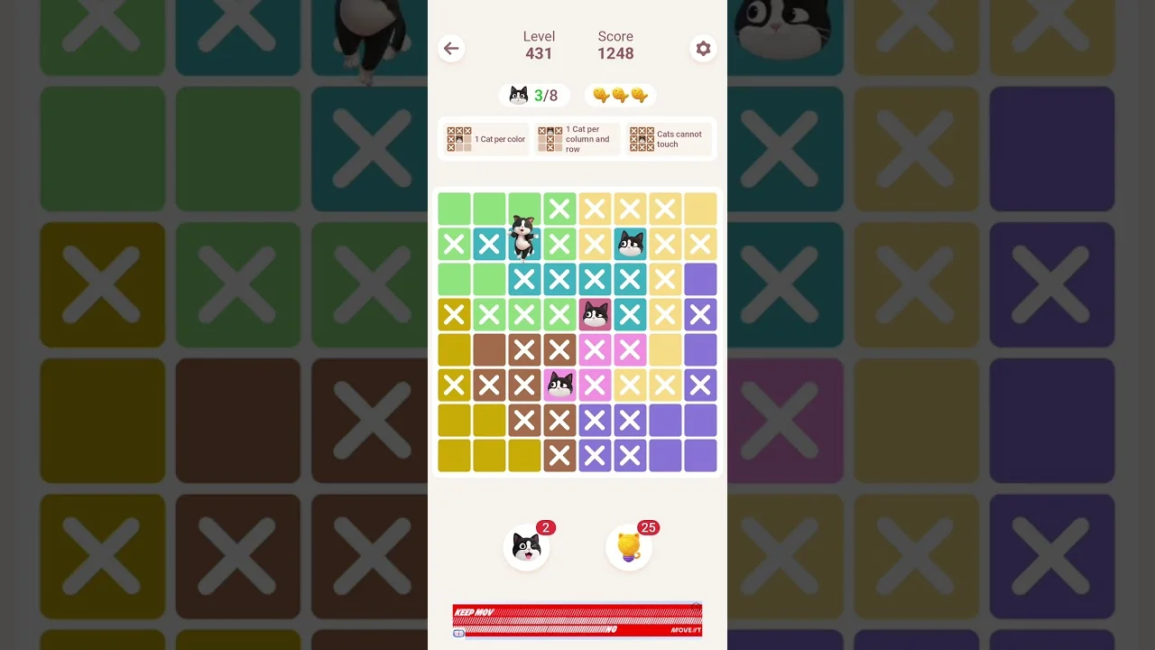 Meowdoku Level 431 board layout