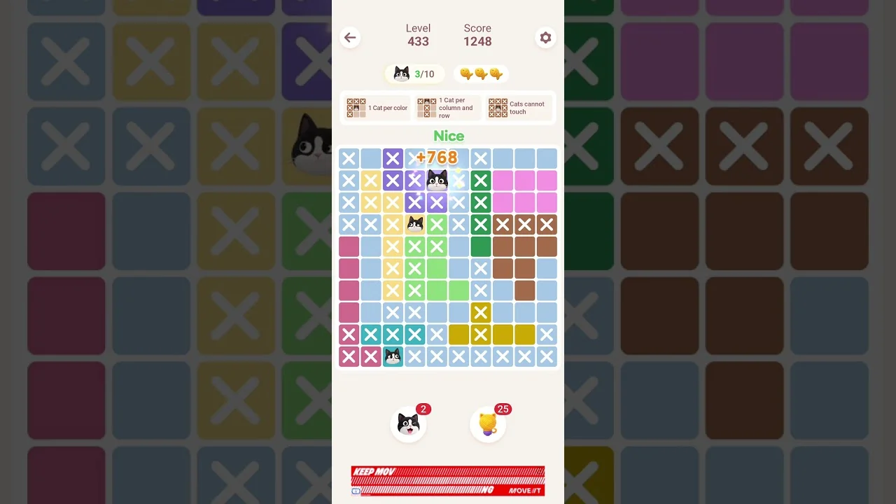 Meowdoku Level 433 board layout