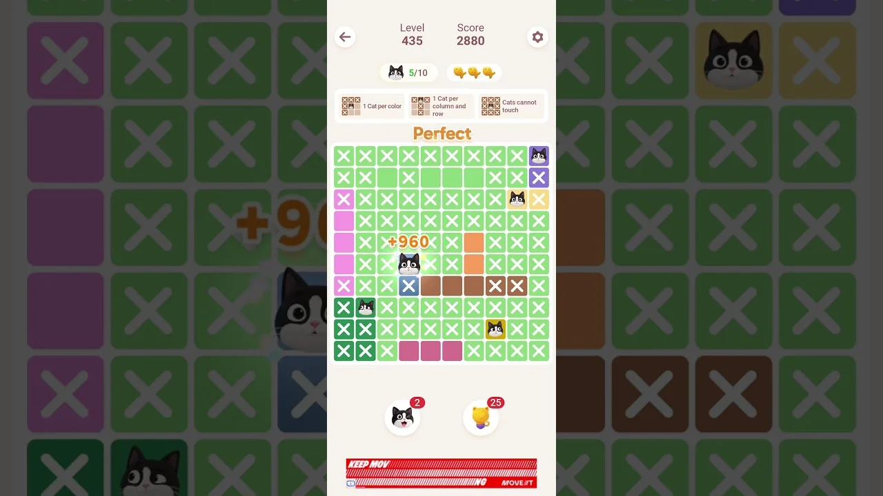 Meowdoku Level 435 board layout