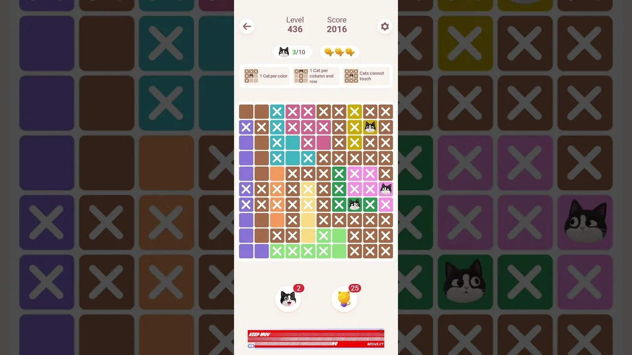 Meowdoku Level 436 board layout