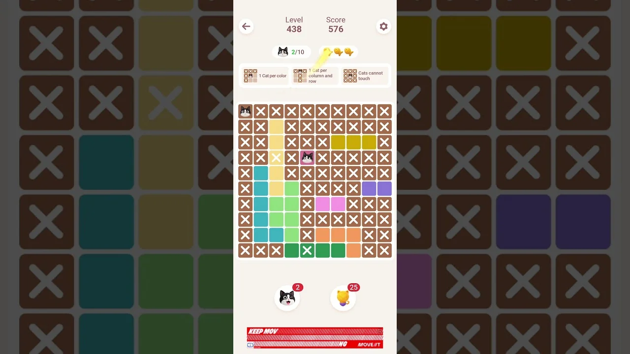 Meowdoku Level 438 board layout