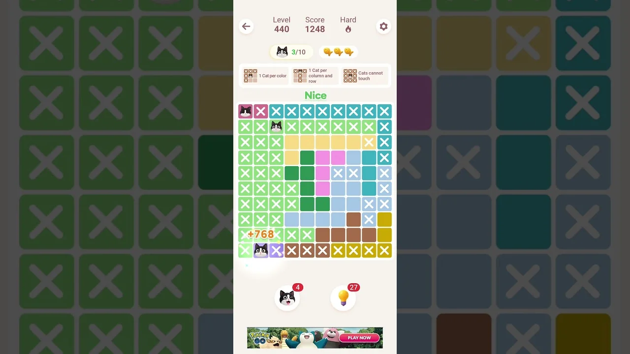 Meowdoku Level 440 board layout
