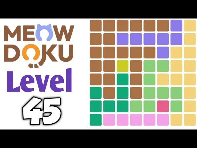 Meowdoku Level 45 board layout