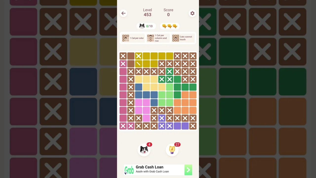 Meowdoku Level 453 board layout