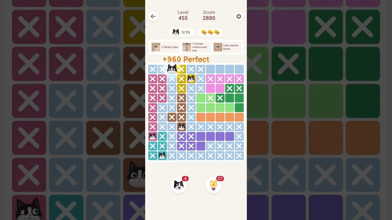 Meowdoku Level 455 board layout