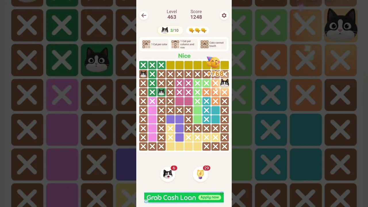Meowdoku Level 463 board layout