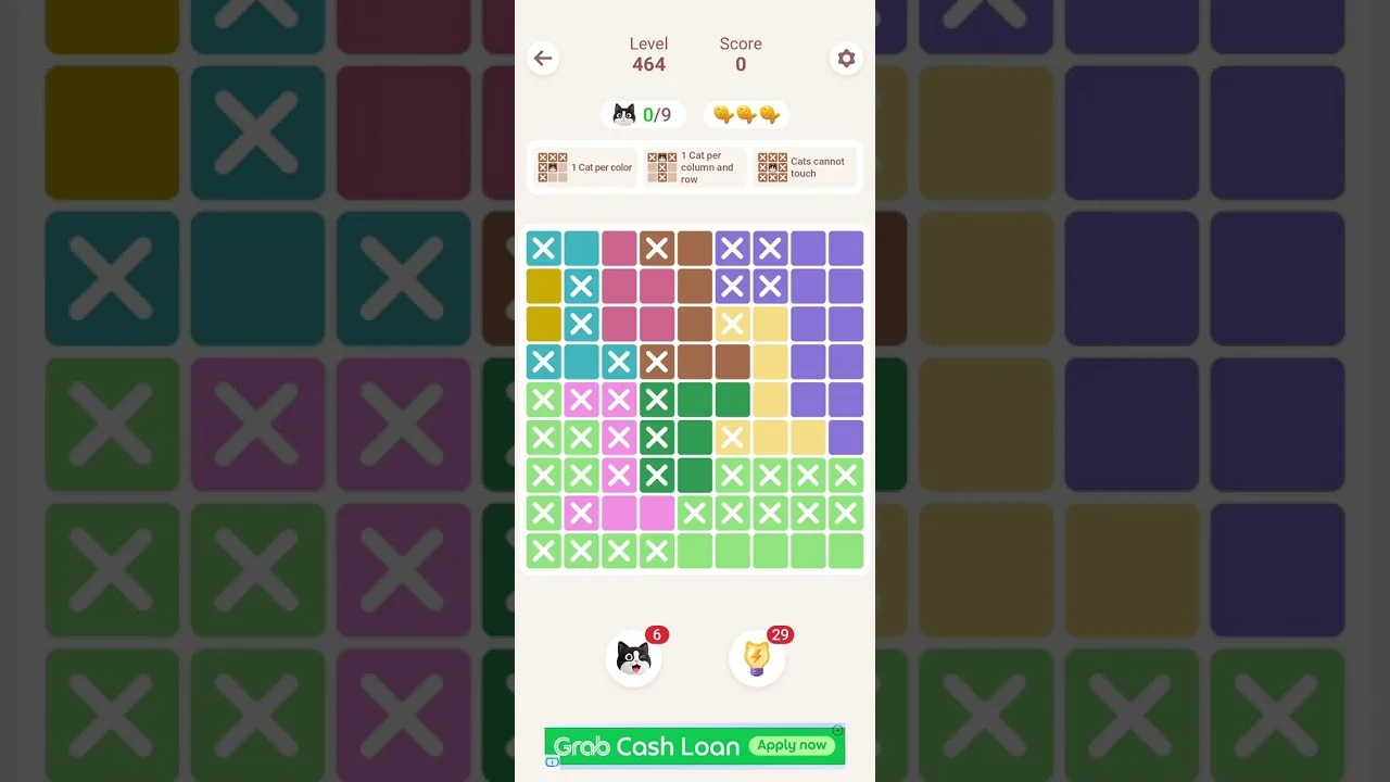 Meowdoku Level 464 board layout