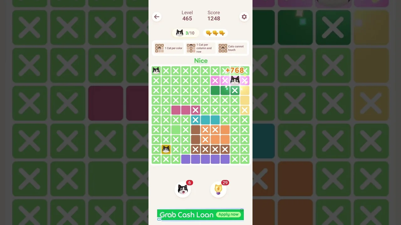 Meowdoku Level 465 board layout