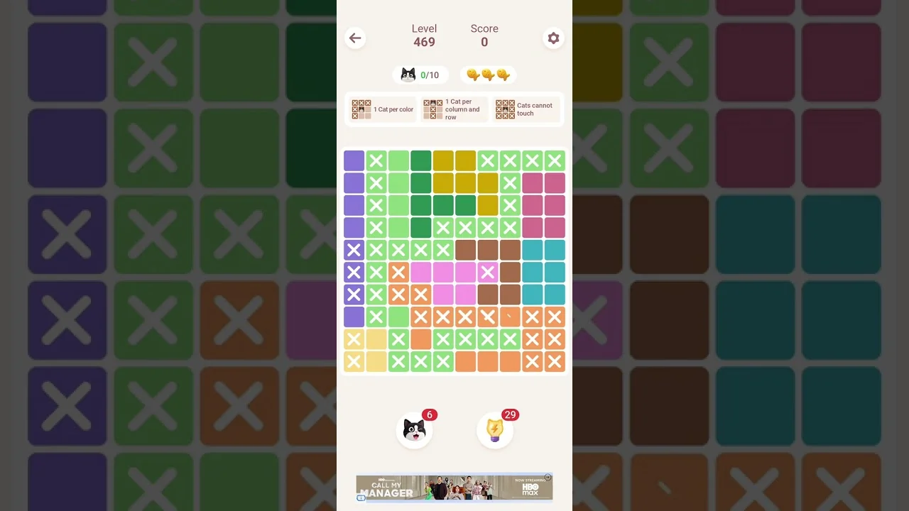 Meowdoku Level 469 board layout