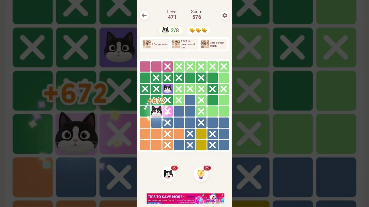 Meowdoku Level 471 board layout