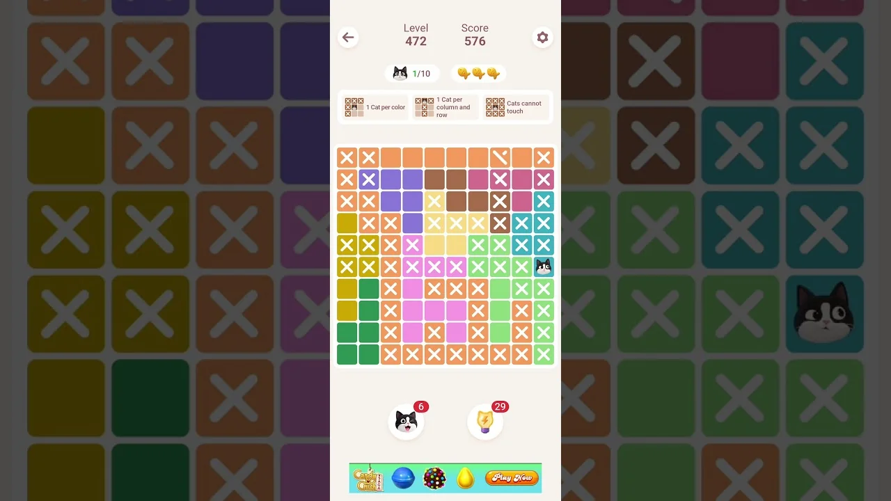 Meowdoku Level 472 board layout