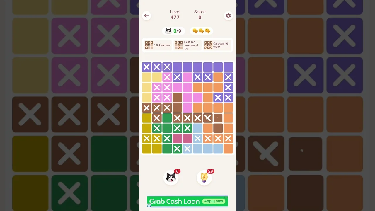 Meowdoku Level 477 board layout