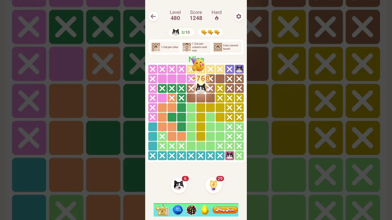 Meowdoku Level 480 board layout