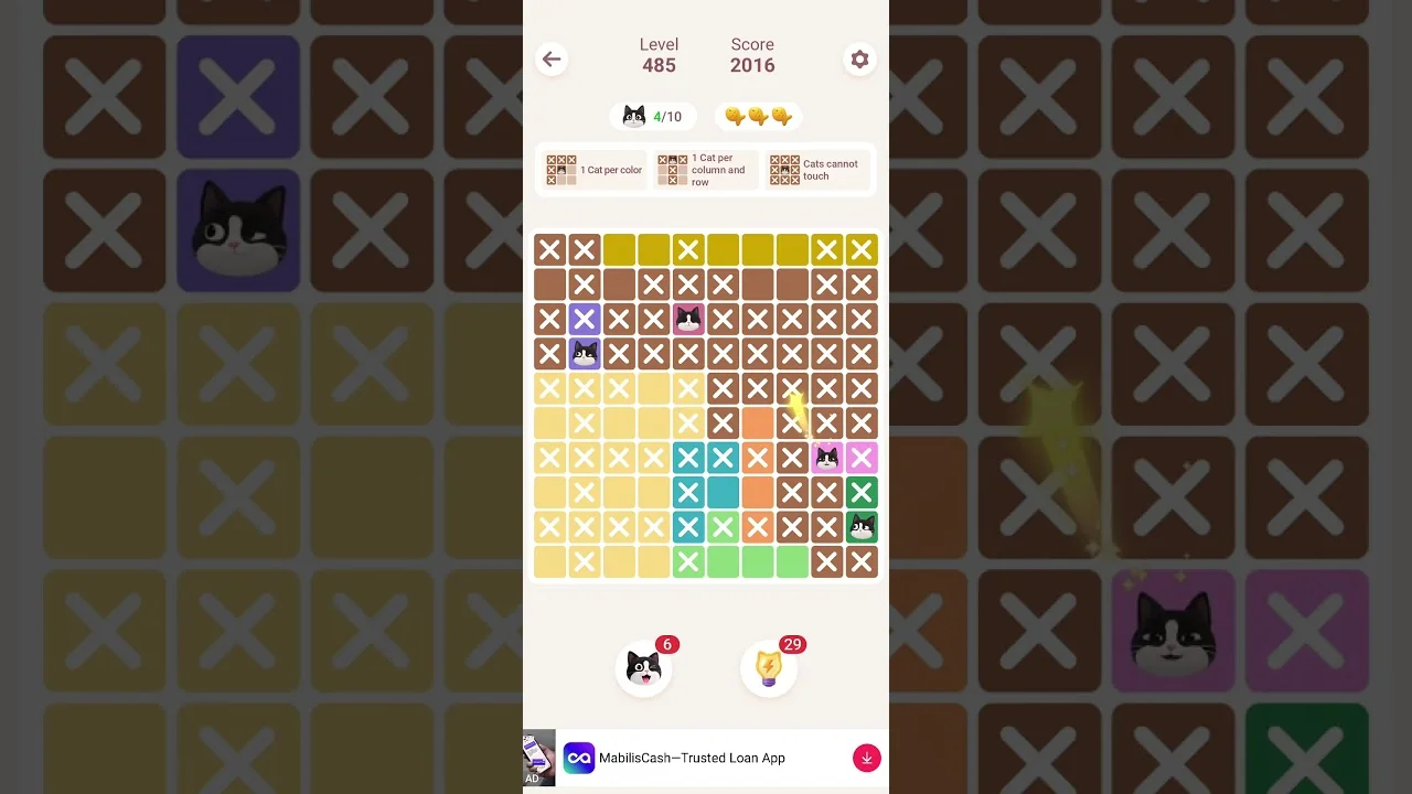 Meowdoku Level 485 board layout